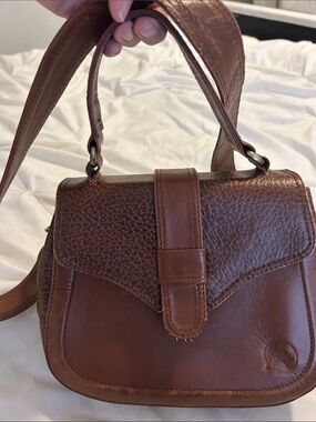 Brown genuine Leather Crossbody Bag - Classic Casual Shoulder Bag